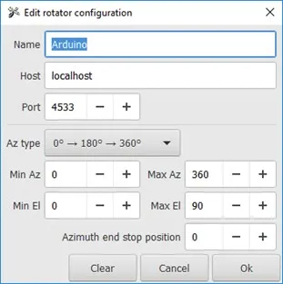 หน้าต่าง Rotator Controller